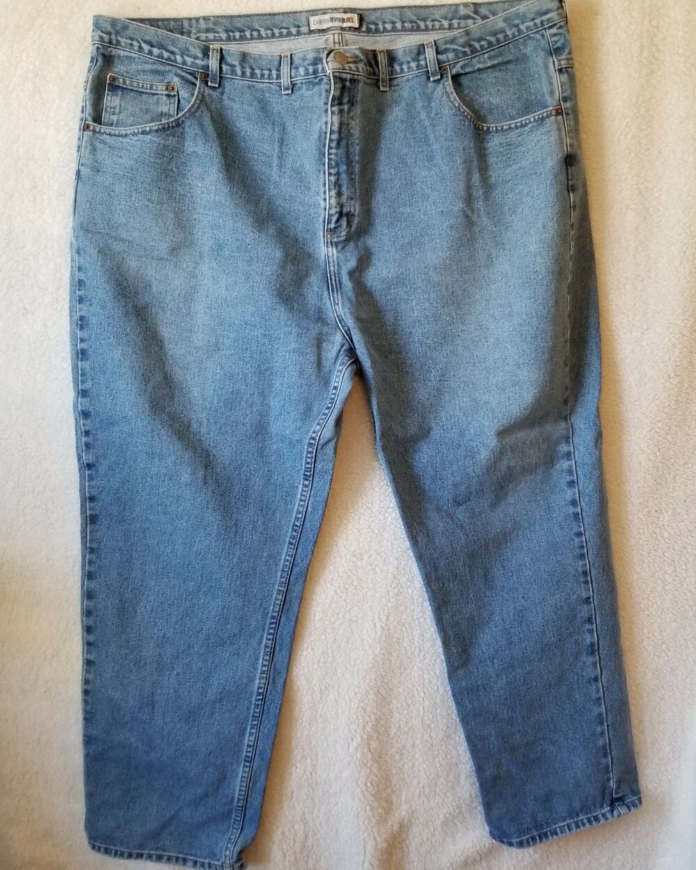 Canyon River Blues Men’s Jeans 48x27 – Classic Straight Leg Medium Wash